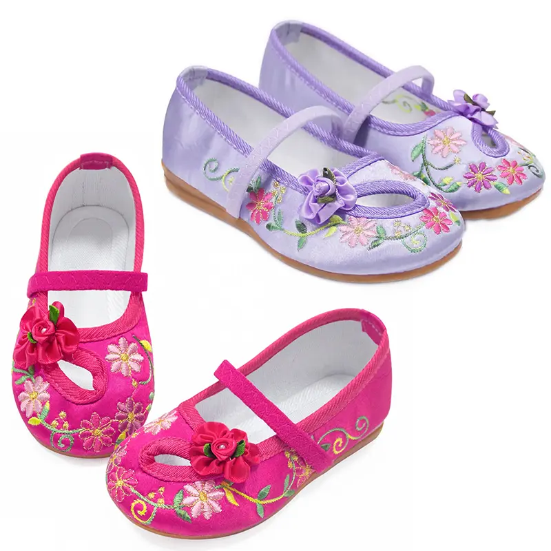 Chinese-style embroidery Shoes for Girls Costume Cosplay Dress Up Embroidery Performance stage Ballet Shoes