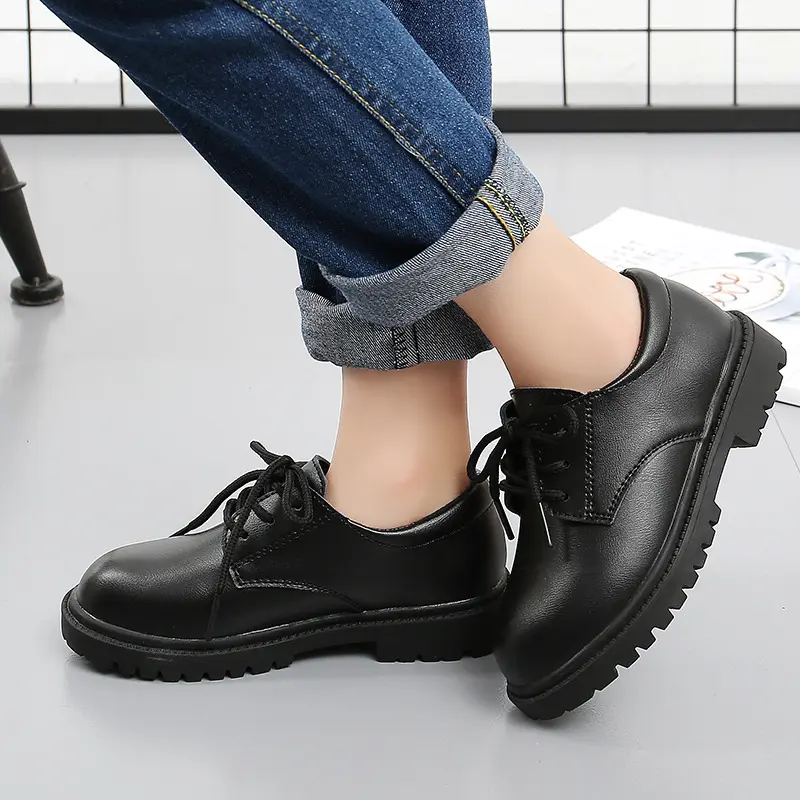 Fashion Kids Shoes For Big Boys Children Leather Shoes For Formal Occasions Wedding Show Party Black Elegant Teeangers 3-12 Yrs