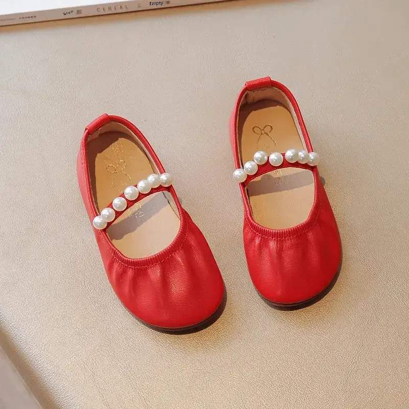 Fashionable Stylish Women's Children's Leather Shoes Soft Bottom Versatile Single Shoes Winter New 2024 Korean Style