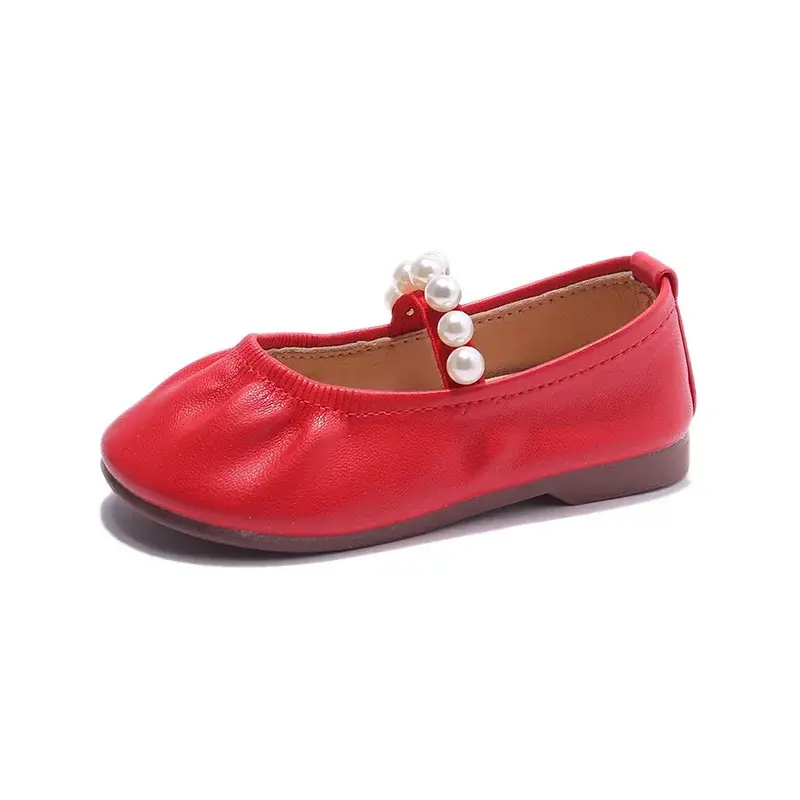 Fashionable Stylish Women's Children's Leather Shoes Soft Bottom Versatile Single Shoes Winter New 2024 Korean Style