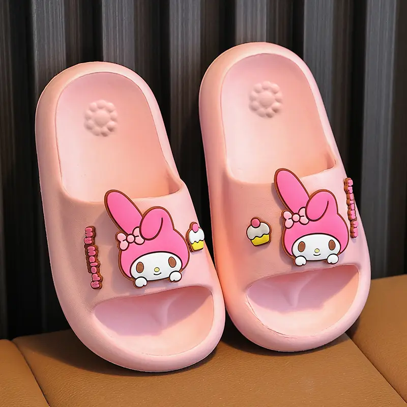 Sanrio MyMoledy children's slippers summer cute bath non-slip soft soled slippers for girls  Non-Slip Garden Beach Shoes