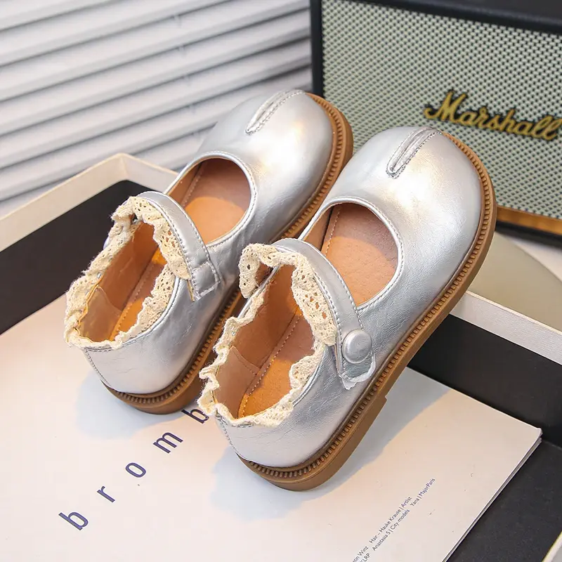 2025 Children Leather Shoes for Girls Spring Autumn New Fashion Korean Style Soft Anti-slippery Versatile Chic Princess Shoes