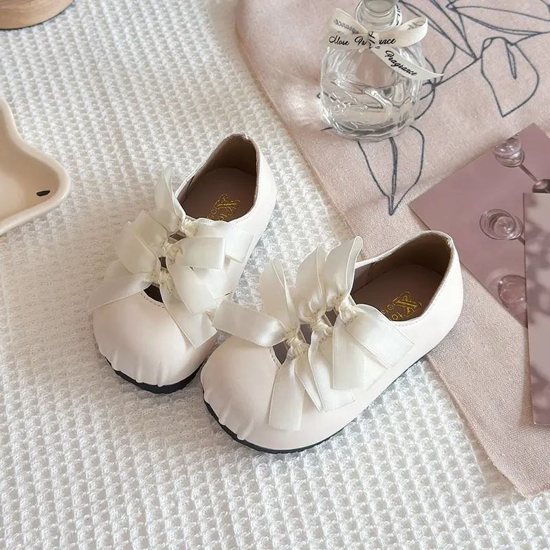 2025 Children Leather Shoes for Girls Spring Autumn New Fashion Korean Style Soft Anti-slippery Versatile Chic Princess Shoes