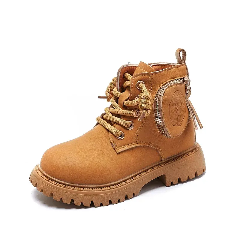 2025 Children Casual Boots for Girls Autumn Winter New Fashion Korean Style Soft Bottom Anti-slippery Versatile British Shoes