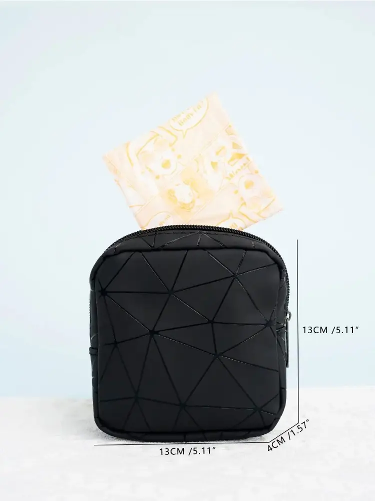 PU Leather Waterproof Organizing Bag, Jewelry Bag, Portable Monthly Bag, Women's Outdoor Sanitary Napkin Storage Bag