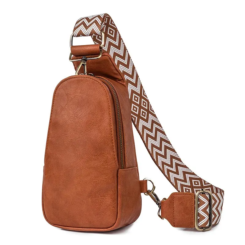 Sling Bag for Women PU Leather Sling Bag Small Crossbody Sling Backpack Multipurpose Purse Chest Bag for Women Fashionable