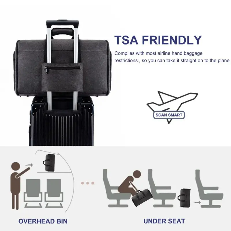 2025 New Men's Business Travel Multifunctional Large Capacity Suit Clothing Storage Bag Shoe Bag Portable Shoulder Luggage Bag