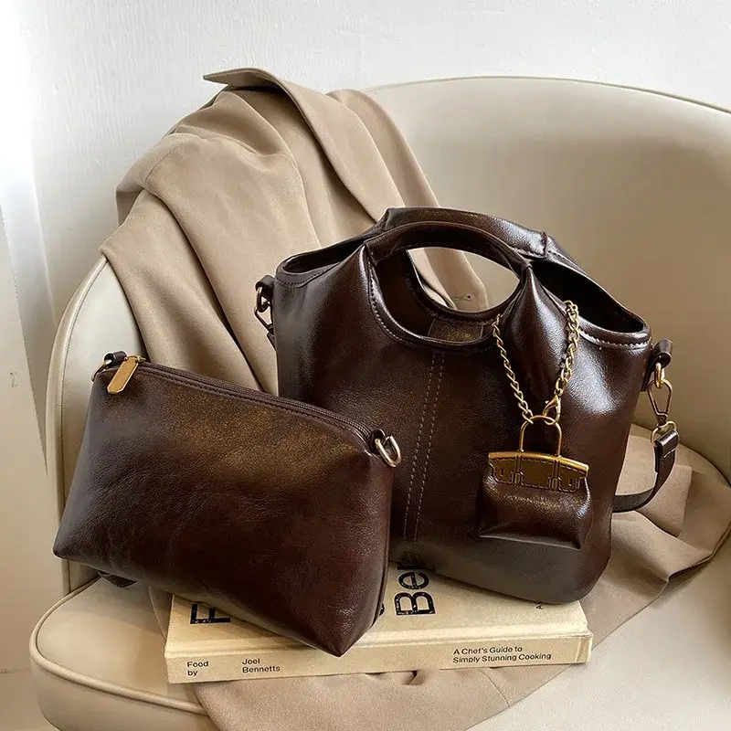 Crossbody Bags for Women Trendy PU Leather Hobo Fashion Travel Handbags with Adjustable Guitar Strap Shoulder Bucket Bags