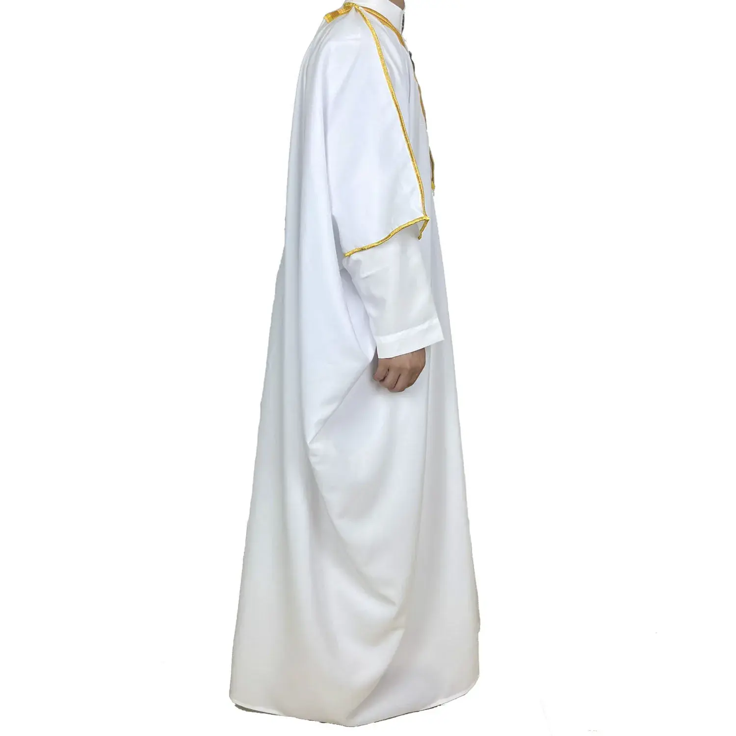 Cross-Border Embroidery Men's Formal Gown Arabic Conservative Long Kaftan Gown Malay-Arab Culture Academic Speech Gown