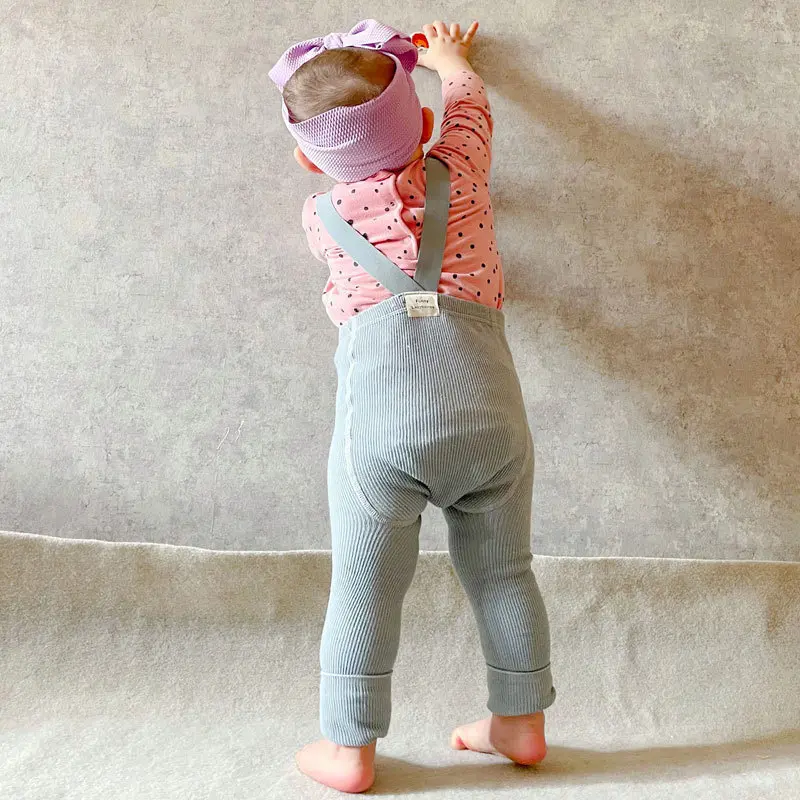 Newborn Suspender Tights Baby Girl Ribbed Leggings Suspender Pants Overalls Knit Tights Pantyhose Socks Warm Stockings