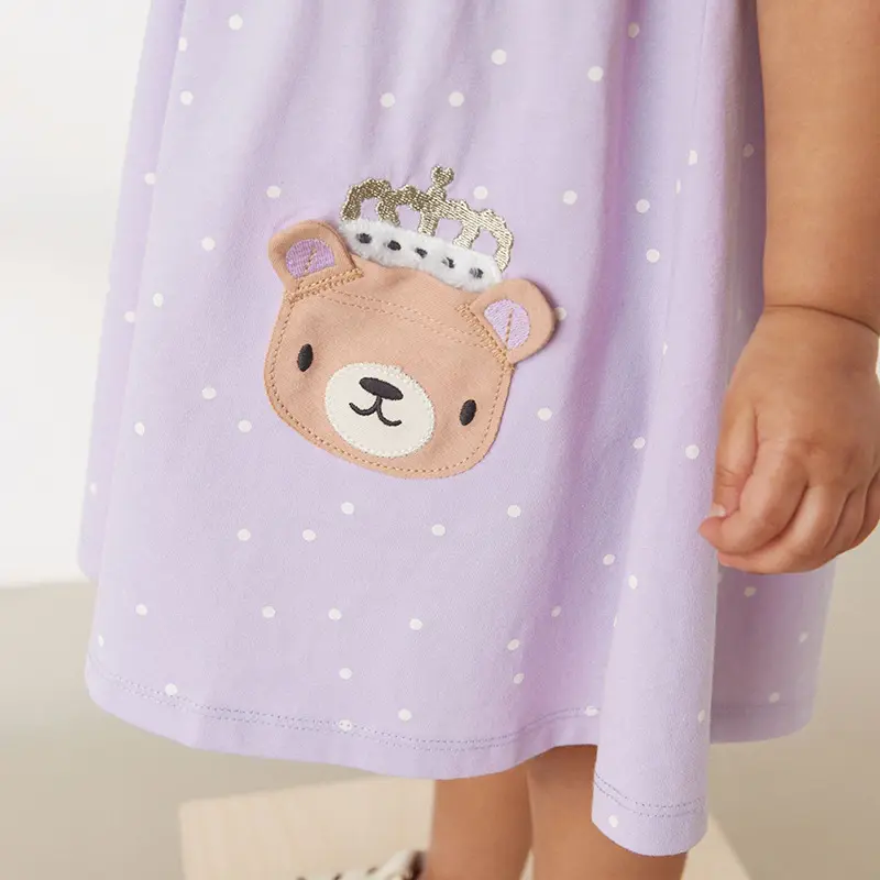 2-7T New Arrival Summer Girls Dresses Bear Kids Hot Selling Baby Summer Frocks Clothes Party Birthday