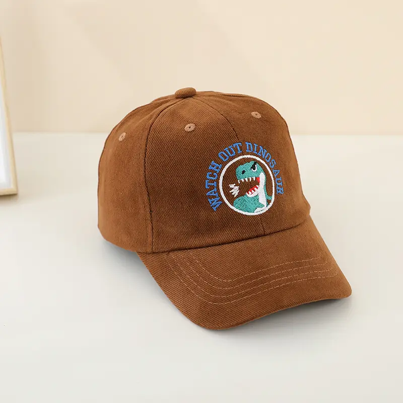 Dinosaur Kids Baseball Hat Korean Baby Sunshade Peaked Cap Solid Color Children Duck Tongue Cap Boy Girl Outdoor Visors