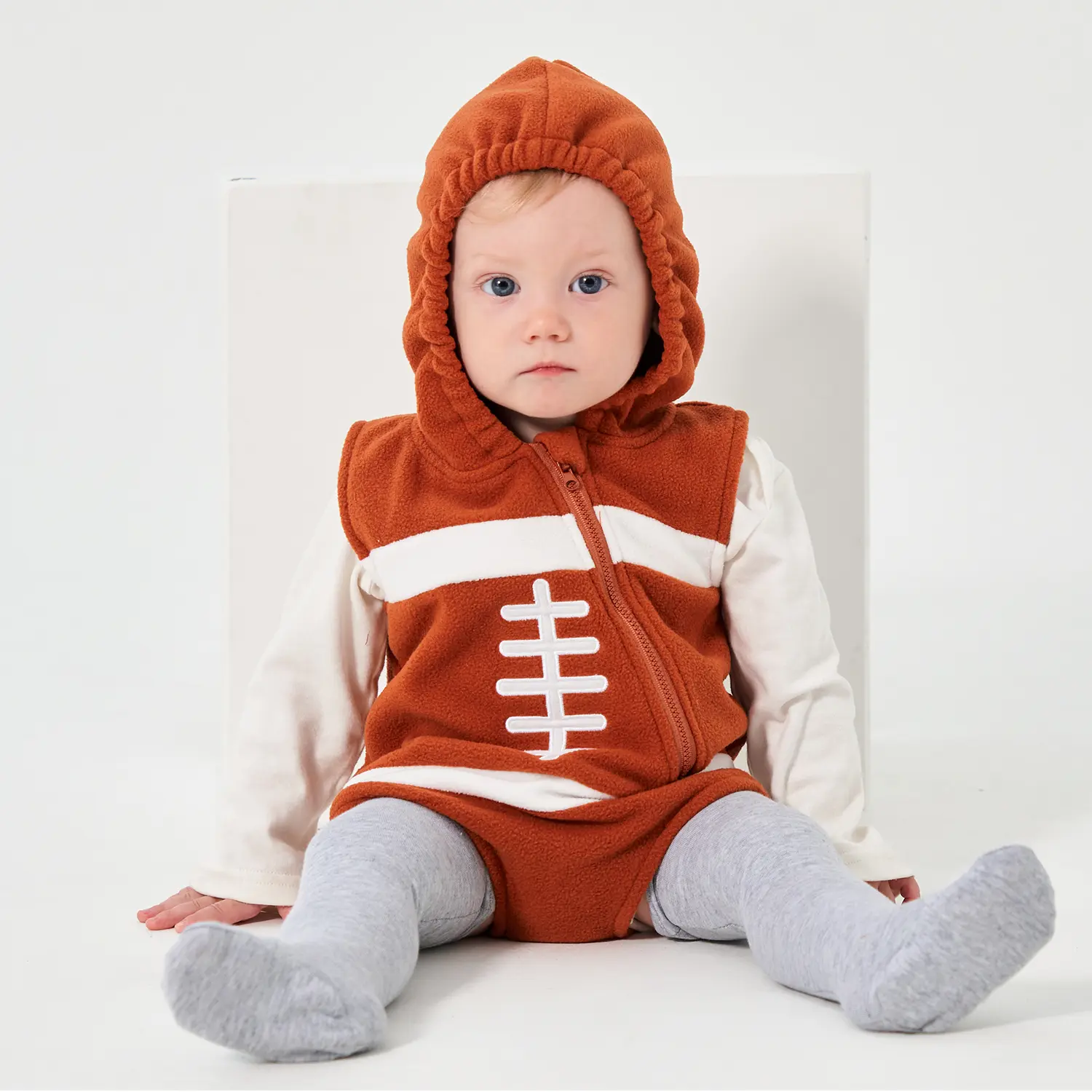 Rugby Baby Romper Socks Set Bodysuit Sleeveless Hoodie Newborn Clothes Infant Toddler Clothing Photography Props For Boy Girl