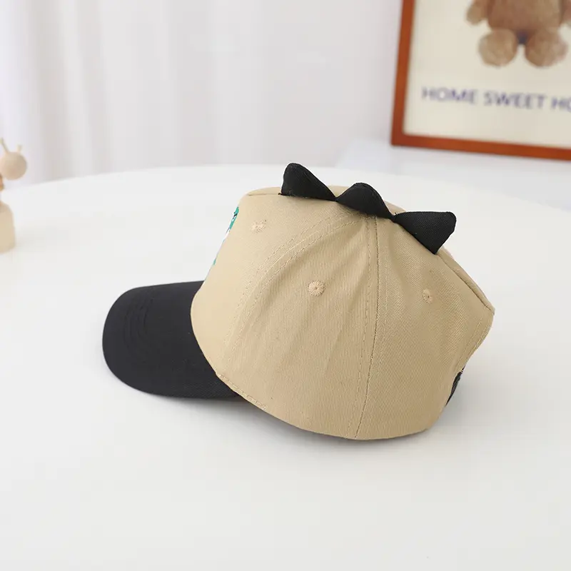Dinosaur Embroidered Kids' Caps in Multiple Colors Baseball Caps for Girls Boys 2-8y