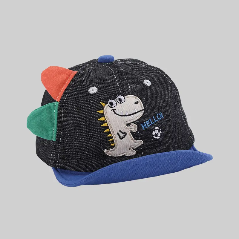 Autumn Children 's Cartoon Hats School Boys Baseball Sports Embroidered Dinosaurs Outdoor Baby Caps for 6-24 Months Adjustable