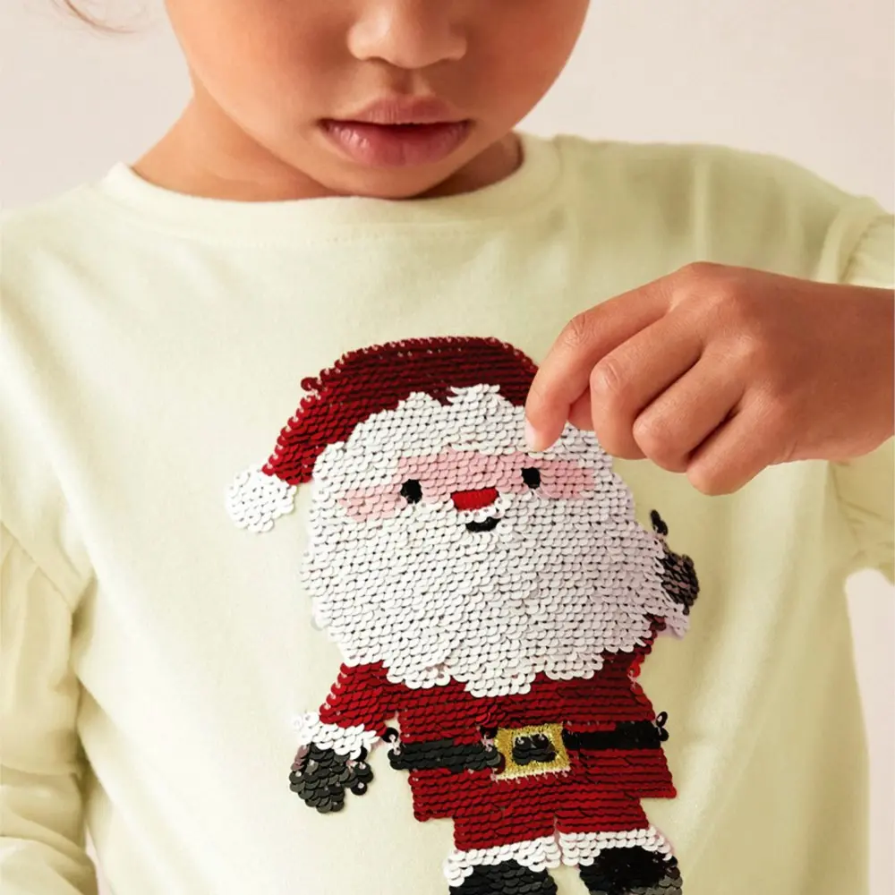 Spring Baby Girls Santa Claus Cotton T-shirts Christmas Kids Clothes Toddler Tops Children Long Sleeve Loose T Shirt 0-7Y