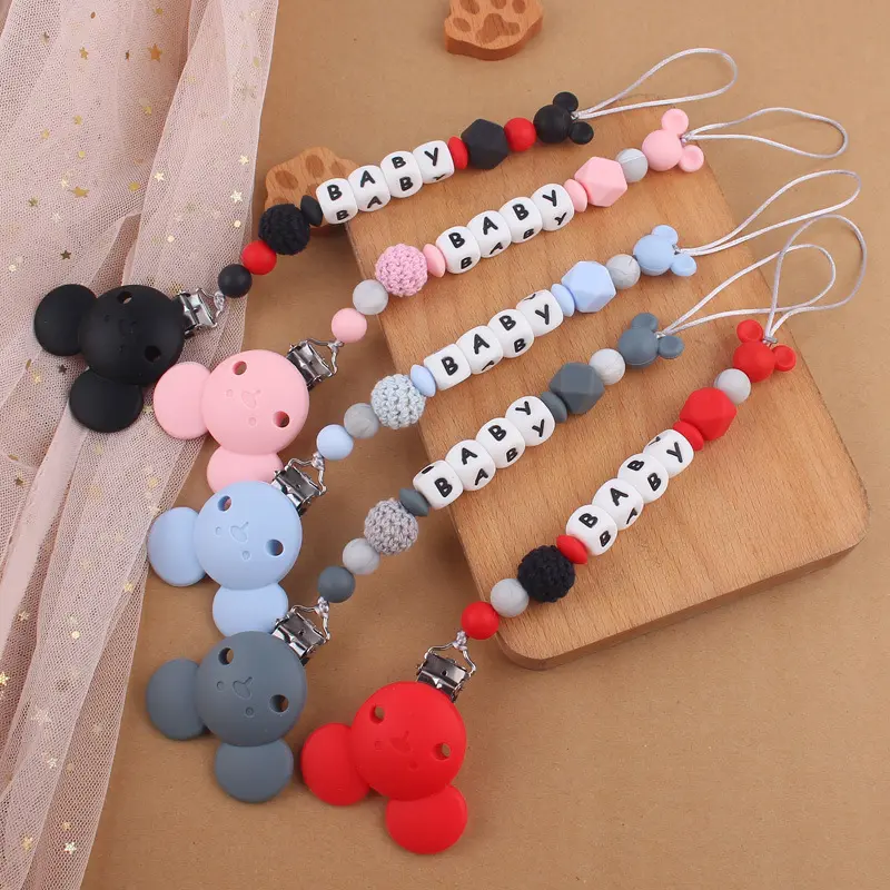 INS Baby Pacifier Clip Personalize Name Dummy Nipple Holder Chain Custom Newborn Gift Teether Toys for Babies Accessories