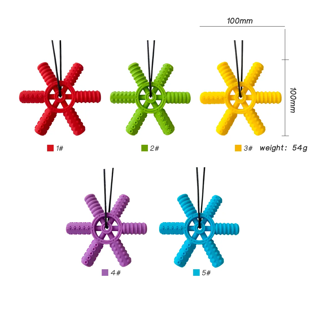 1pcs Silicone Teether Kids Chew Necklace Sensory Chewy Pendant Oral Motor Toys Therapy Tools for Autism chidren's goods