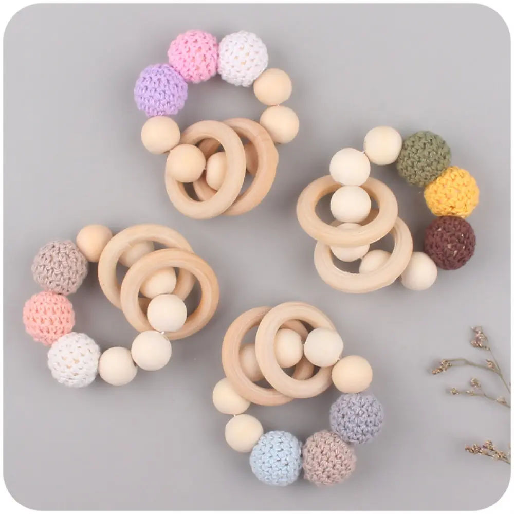 Custom Name Wood Personalized Baby Pacifier Chain Clip Silicone Beads Dummy Nipple Holder With Name Teether Pendant Baby Gift
