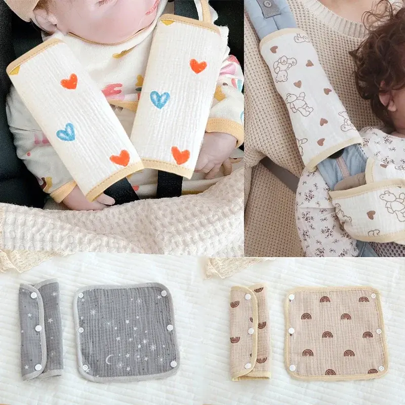 Baby Safety Belt Accessories Soft Cushion Shoulder Strap Cover Baby Waist Stool Drooling Bib Baby Strap Bib