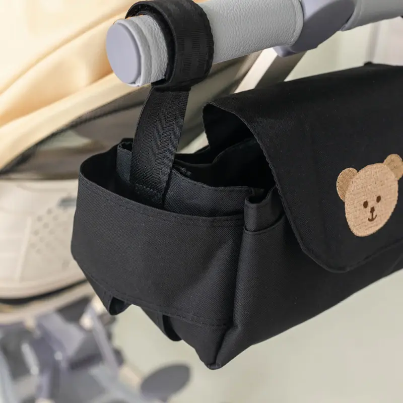 Baby Stroller Bag Pram Organizer Cartoon Bottle Holder Baby Stroller Accessories Hanging Caddy Storage Bag Mommy Bag