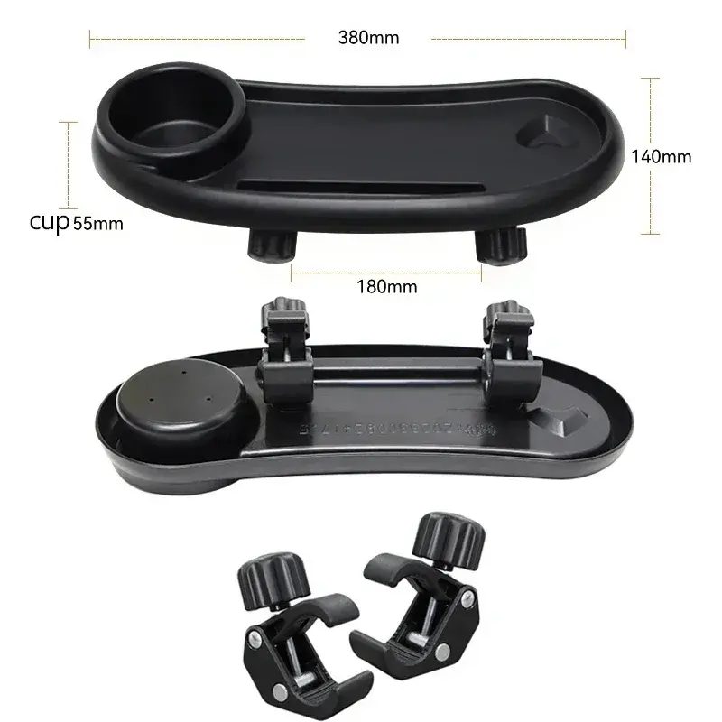 3 In 1 Stroller Cup Holder Dinner Table Tray Universal Stroller Tray Stroller Snack Catcher and Drink Holder for Toddler Infant