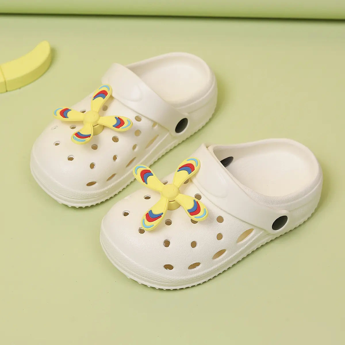 Summer Kids Home Slippers Sandals Garden Shoes Soft Anti-Slip Cute DIY Design Hole Baby Shoes Sandy Beach Boys Girls