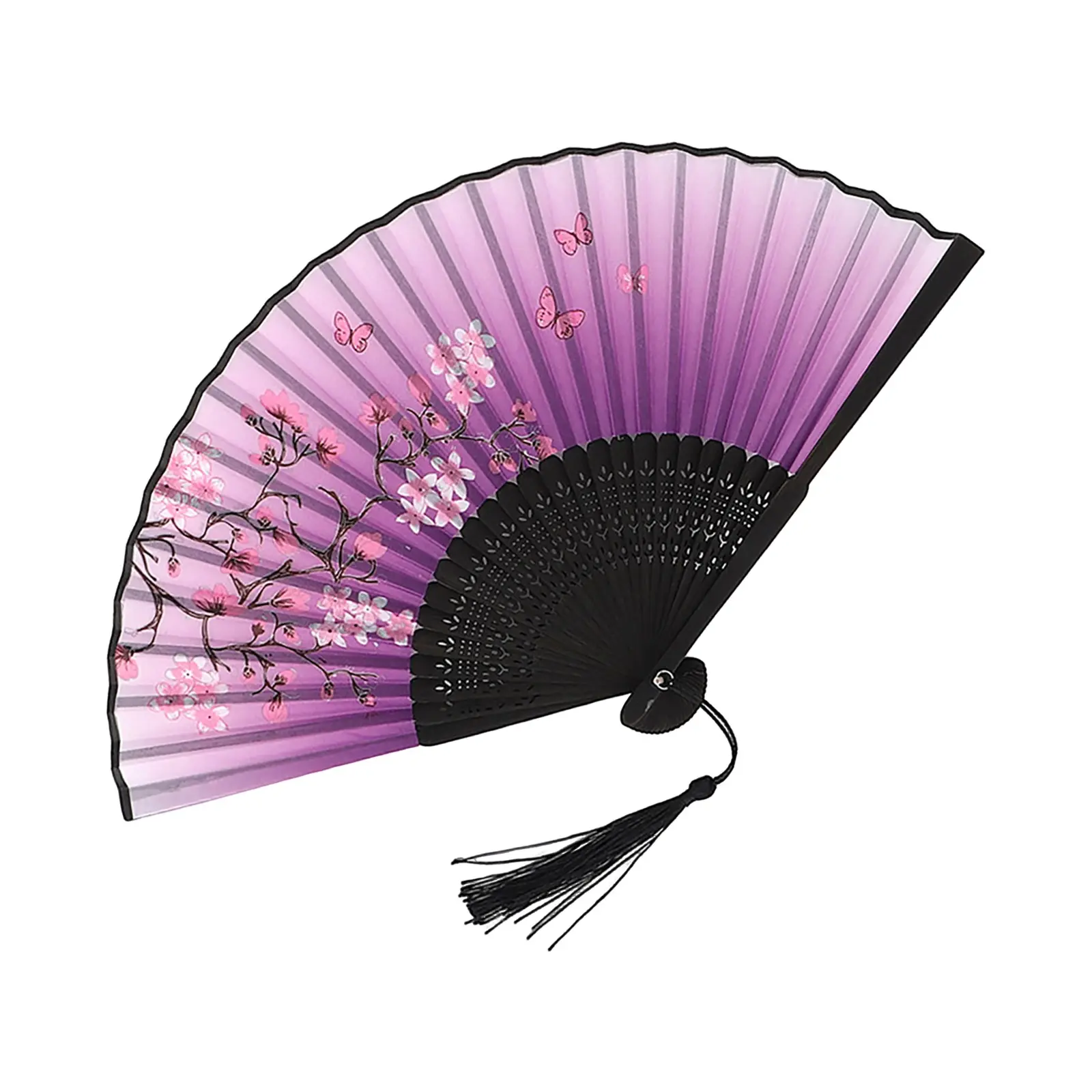 Vintage Silk Folding Fan Chinese Japanese Art Crafts Gift Home Decorations Dance Hand Fan Bamboo Room Decor Wood Fans