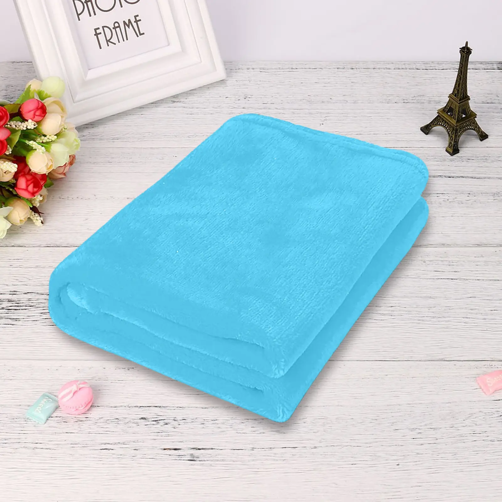 Winter Flannel Blankets For Beds Solid Blue Soft Warm Thin Coral Fleece Bedspread Sofa Cover Faux Fur Plaid Blanket