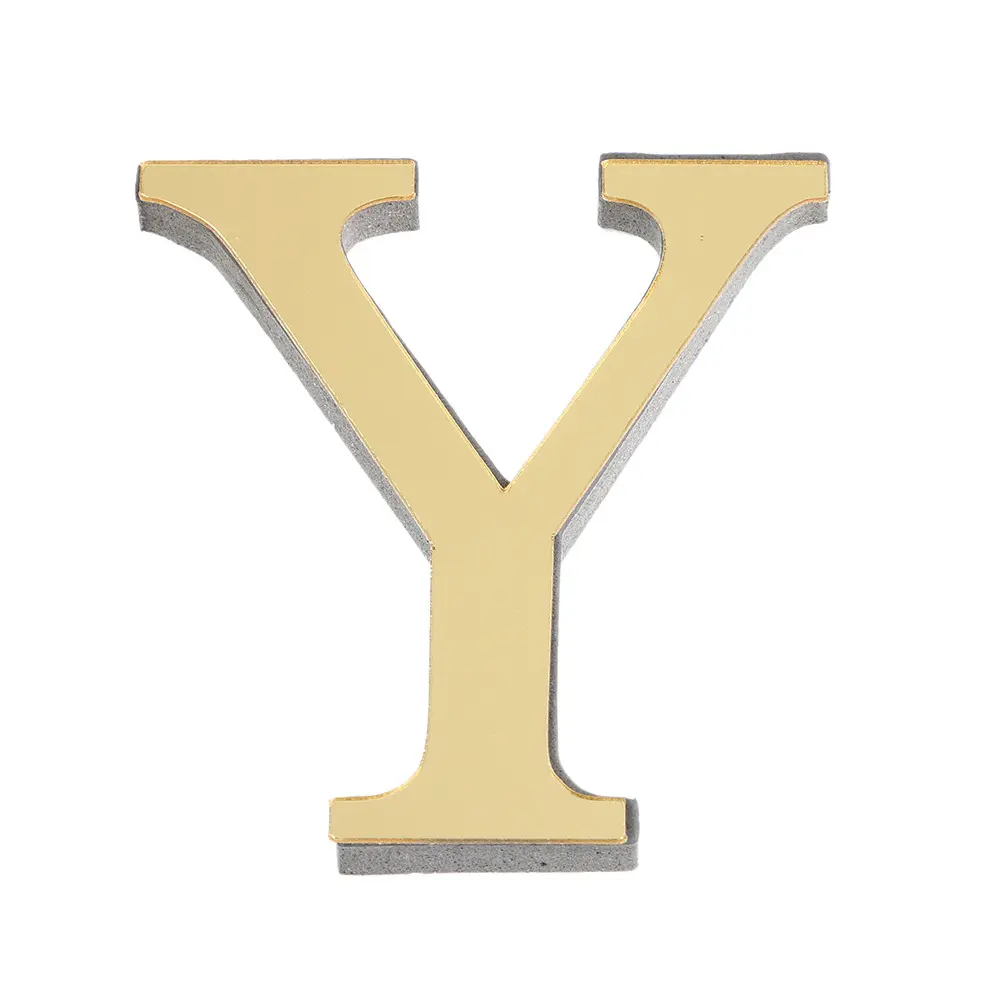 DIY 3D Mirror 26 Letters Wall Stickers Logo Name Alphabet Wedding Love Letters English Wall Home Decor Wall Art Mural Stickers