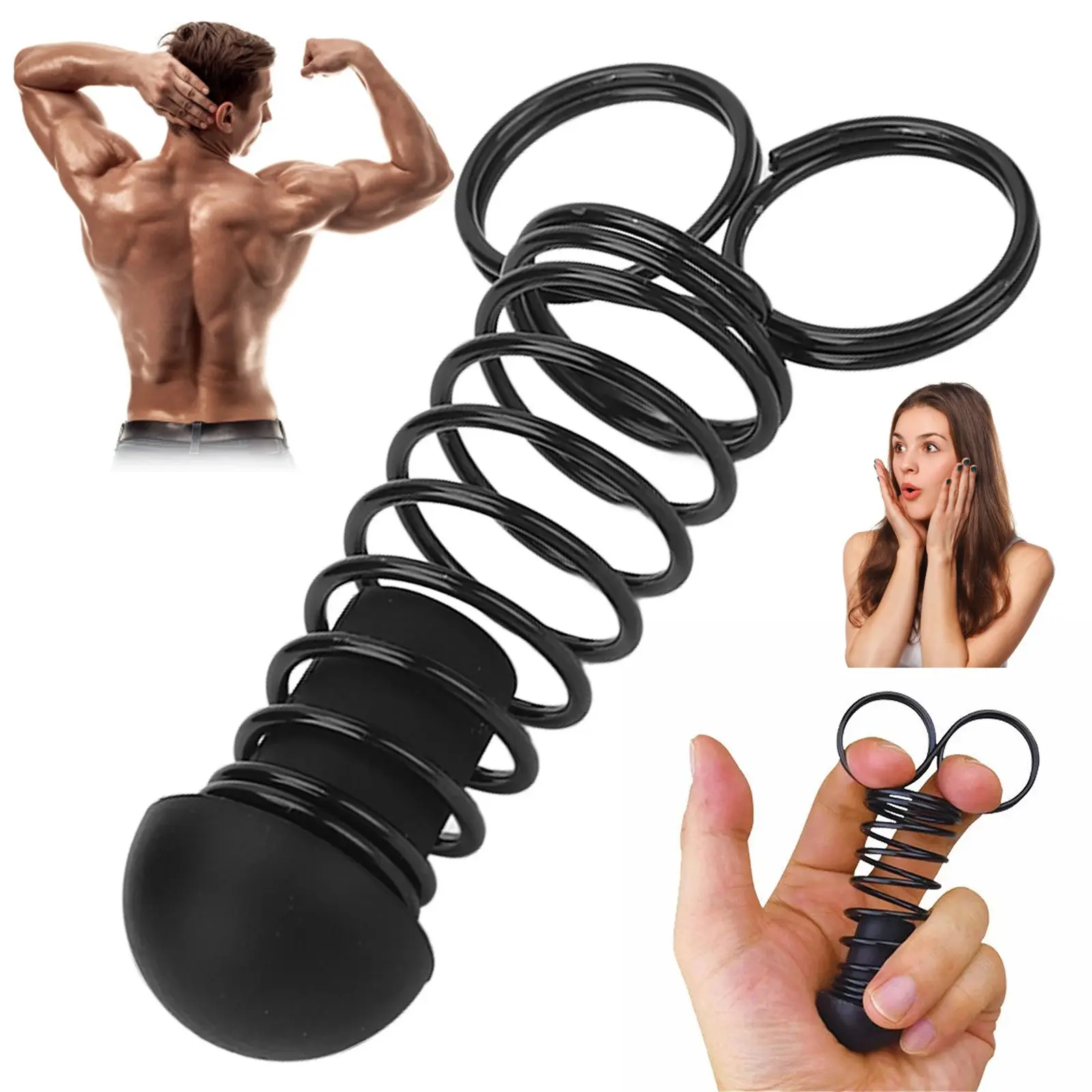 1Pcs Silicone Metal Finger strength trainingTool Hand Resistance Training Grip Strengtheners Grip Strength Trainer Sexy Godinger