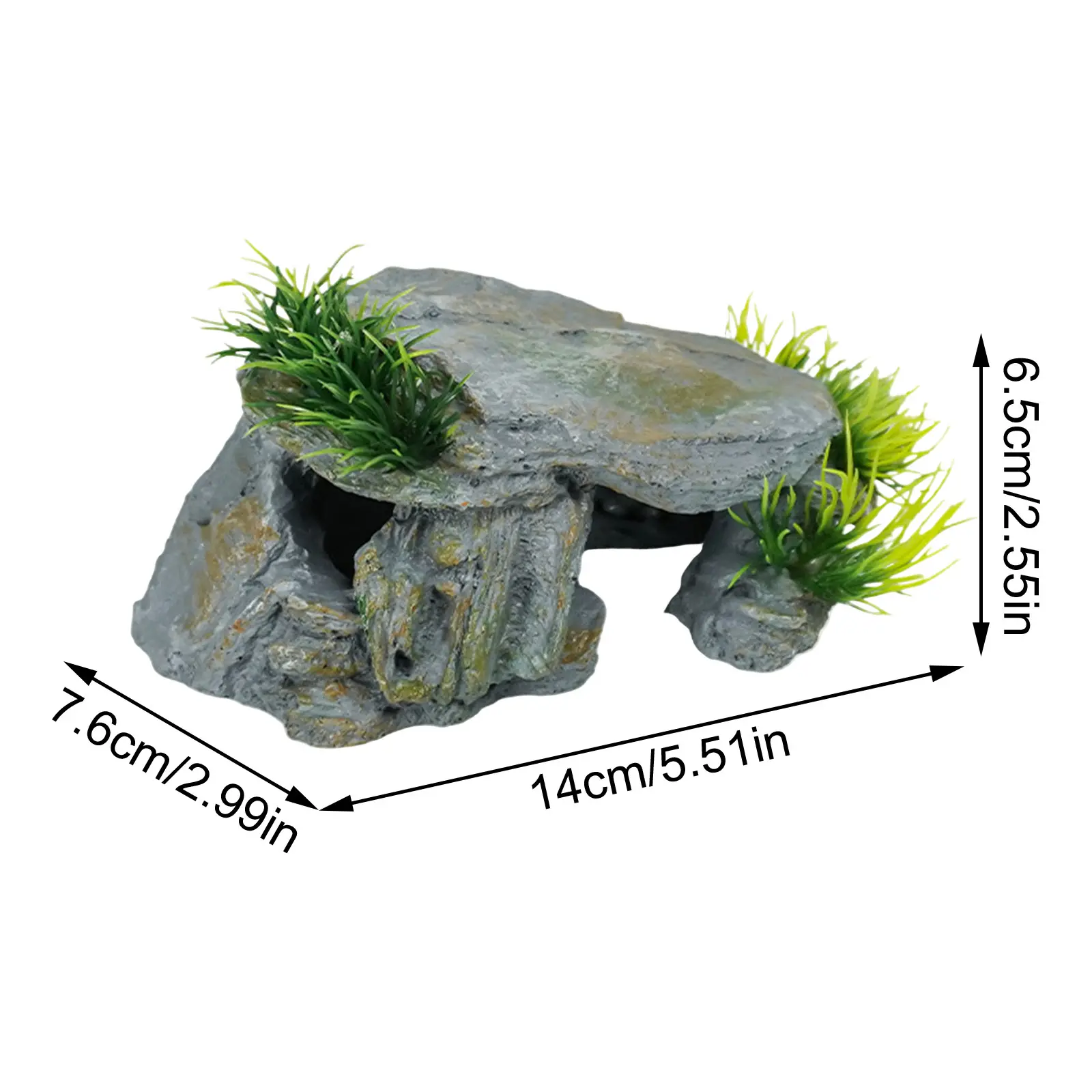 Reptile Rock Hide Cave Natural Reptile Hiding Rock Cave Aquarium Hide Cave Hideout Shrimp Cave Fish Tank Decor for Freshwater