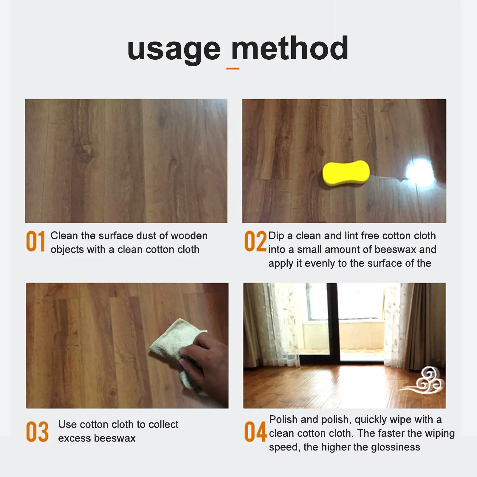 Furniture Polishing Beeswax Natural Wood Seasoning Beeswax Polishing Beewax Waterproof Wood Wax Polish Wooden Floor Care Bee Wax