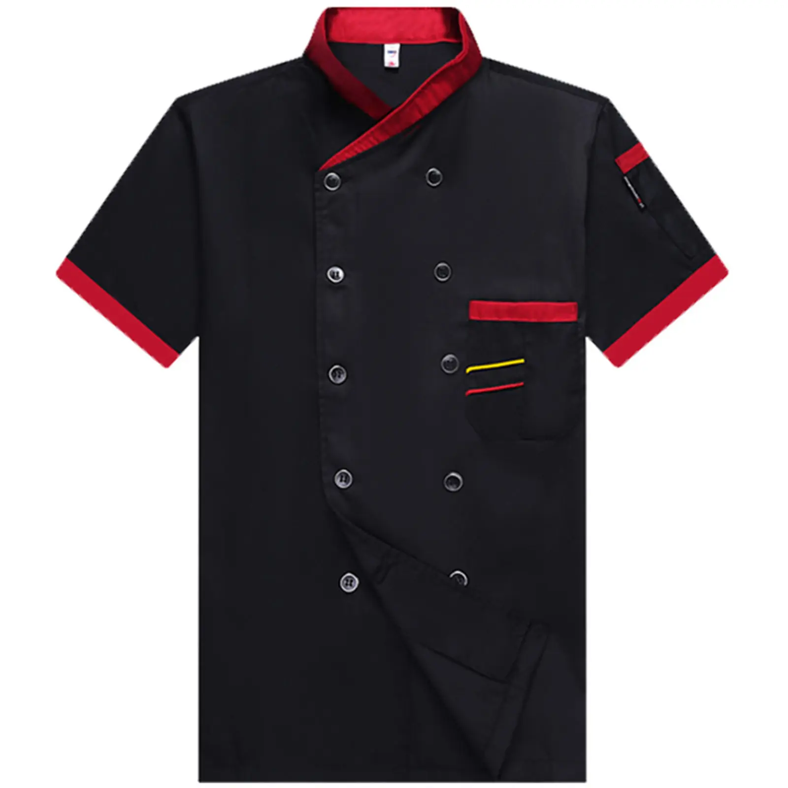 Unisex Chef Jacket Mens Short Sleeve Chef Jacket Restaurant Kitchen Soft Uniform Restaurant Hotel Cooking Clothes Catering Chef