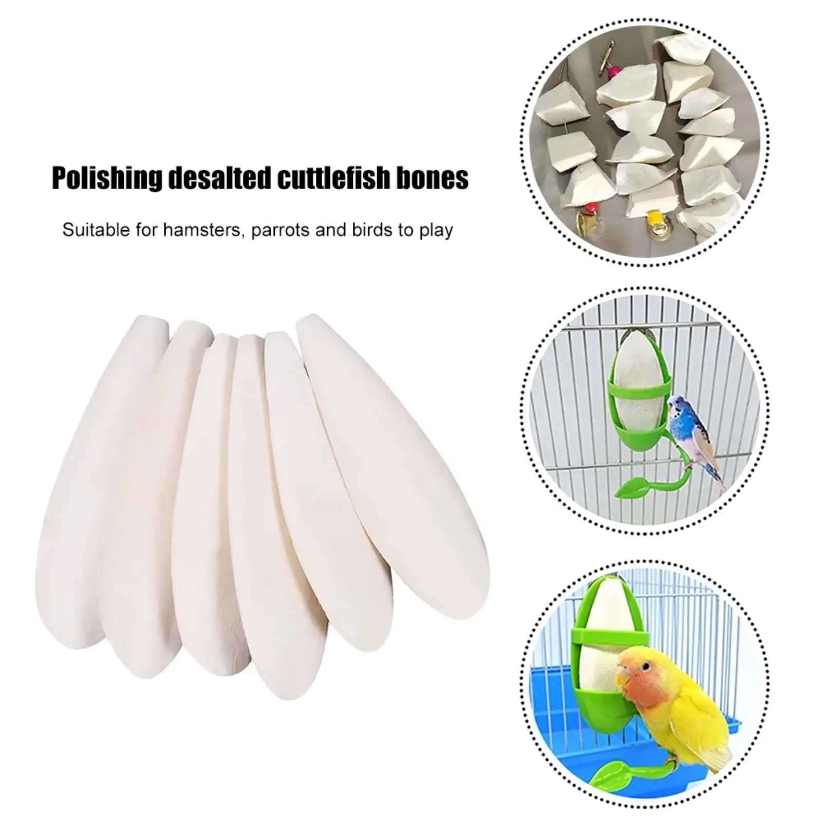 10Pcs Bird Cuttle Bone Pet Grinding Cuttlefish Bone Natural Cuddle Bone Parrot Chew Toy Chewing Cuttlefish Bone Bird Cuttlebone