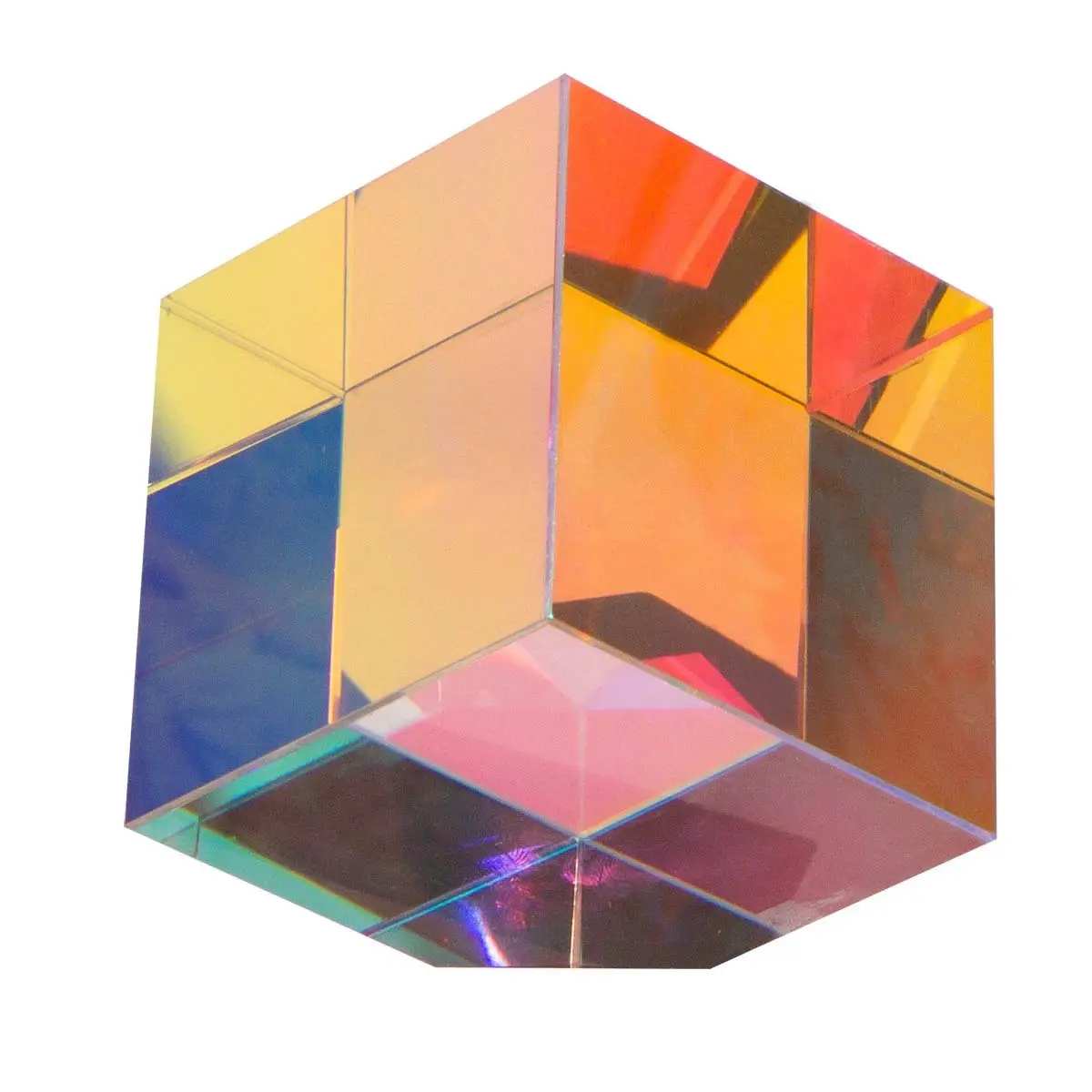 X-cube Dichroic Cube Glass Design Cube Prism Trichroic Combiner Splitter Educational Gift Class Physics Toy Spectrum Prisms