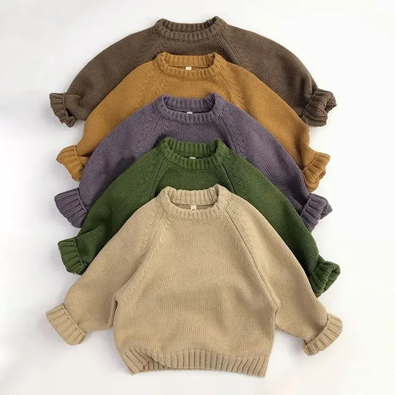 Kids Sweaters Thicken Warm Boys Girls Clothes Brief Girls Pullover Knitwear Children Clothes For Autumn & Winter