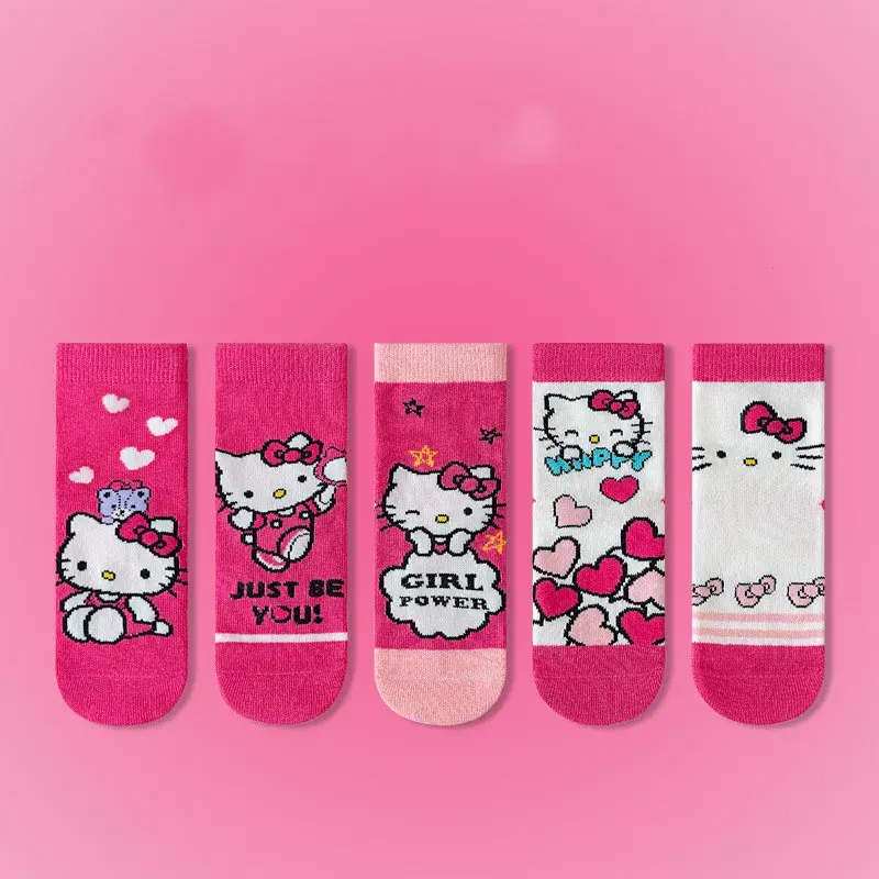 Sanrio Kuromi My Melody Hello Kitty Baby Girl Socks Spring Summer Comfortable Breathable Short Socks Kids Toddler Girl Socks