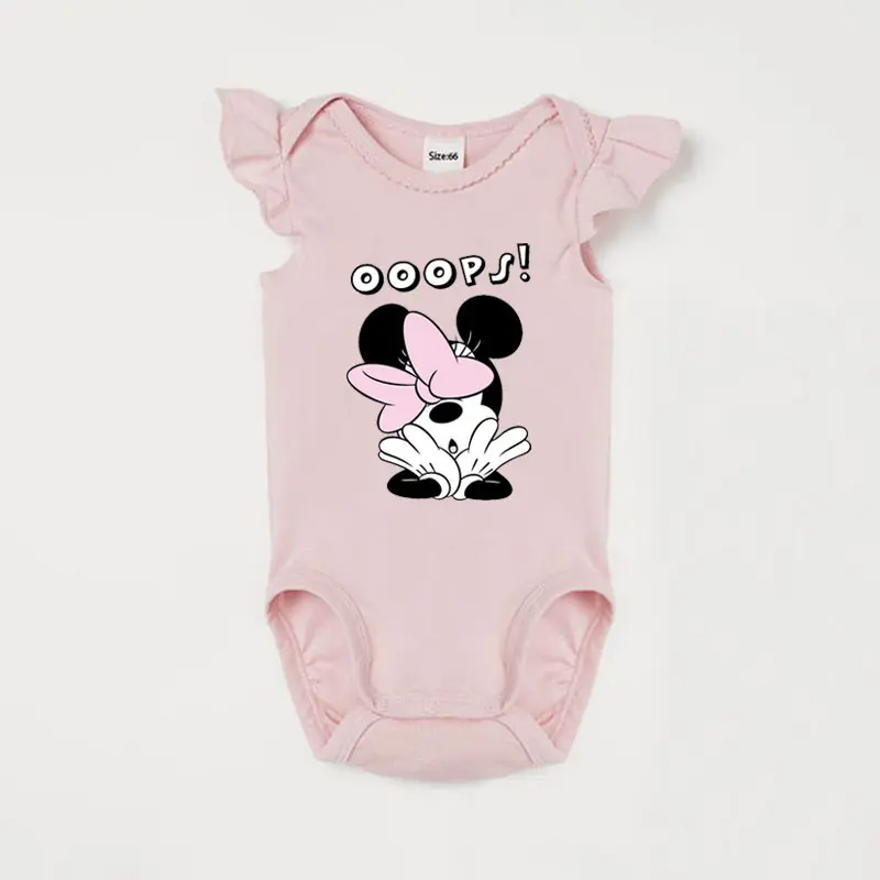 Fashion Baby Boy Girl Bodysuits Mickey & Minnie Cotton Cartoon Printed Newborn Onp-piece Baby Clothes