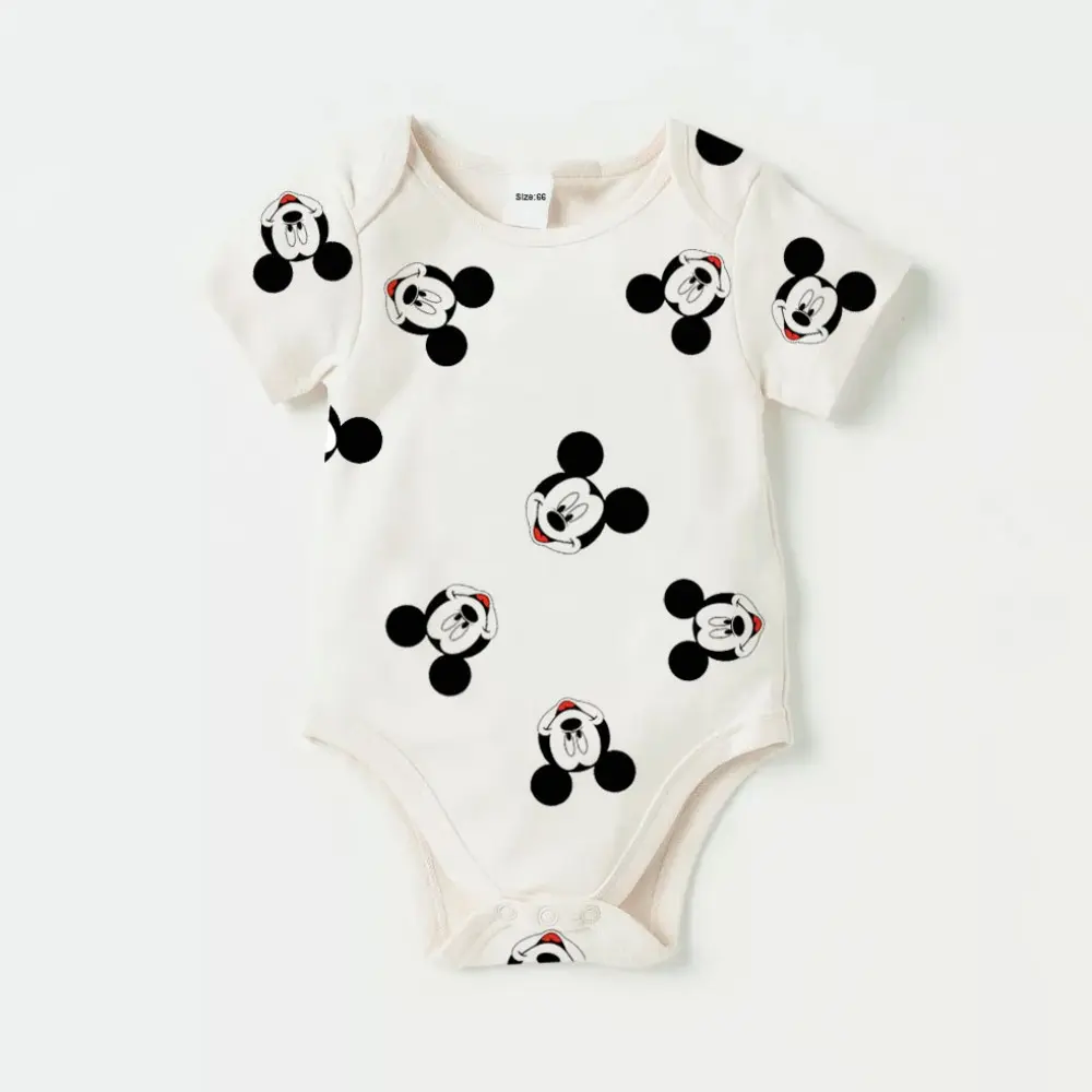 Fashion Baby Boy Girl Bodysuits Mickey & Minnie Cotton Cartoon Printed Newborn Onp-piece Baby Clothes