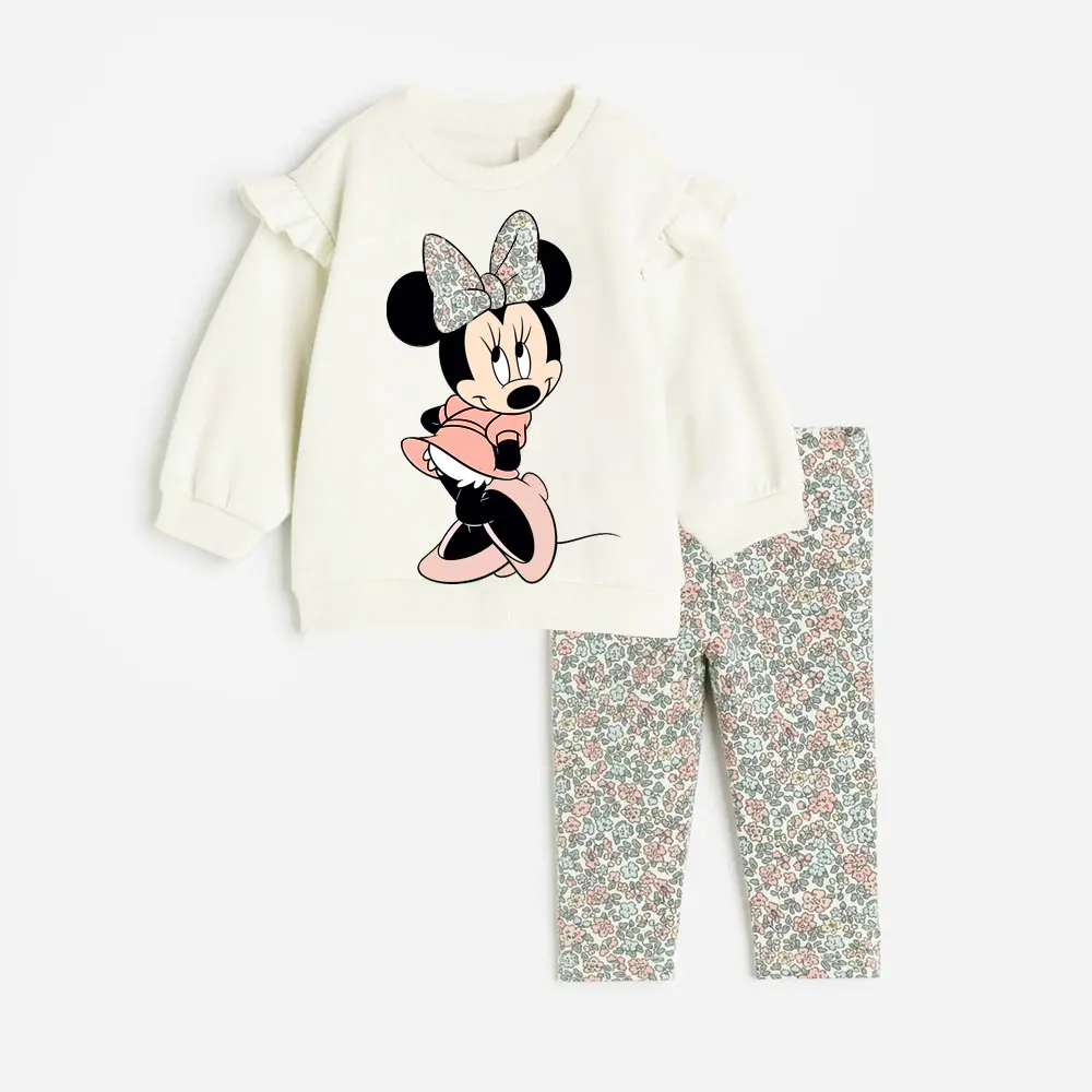 2Pcs Minnie Baby Girl Clothing Sets Baby Girls Tops + Pants Spring Autumn Toddler Girl Outwear For 0-4Yrs