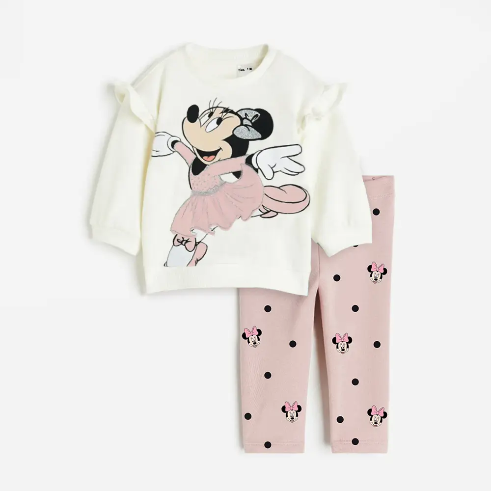 2Pcs Minnie Baby Girl Clothing Sets Baby Girls Tops + Pants Spring Autumn Toddler Girl Outwear For 0-4Yrs