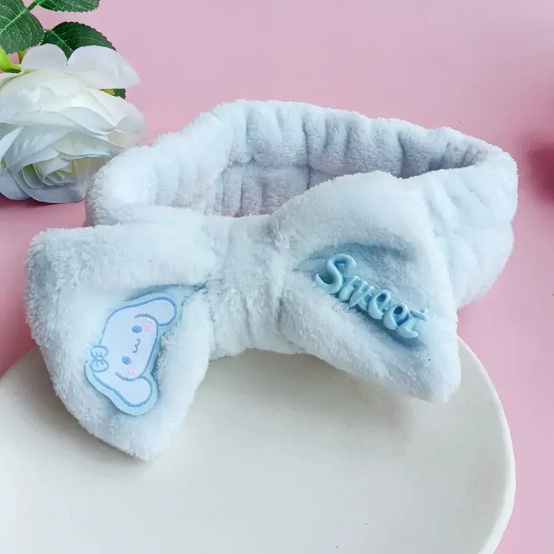 Sanrio Hello Kitty Plush Face Wash Hairbands Kuromi My Melody Makeup Headband Gifts For Girls