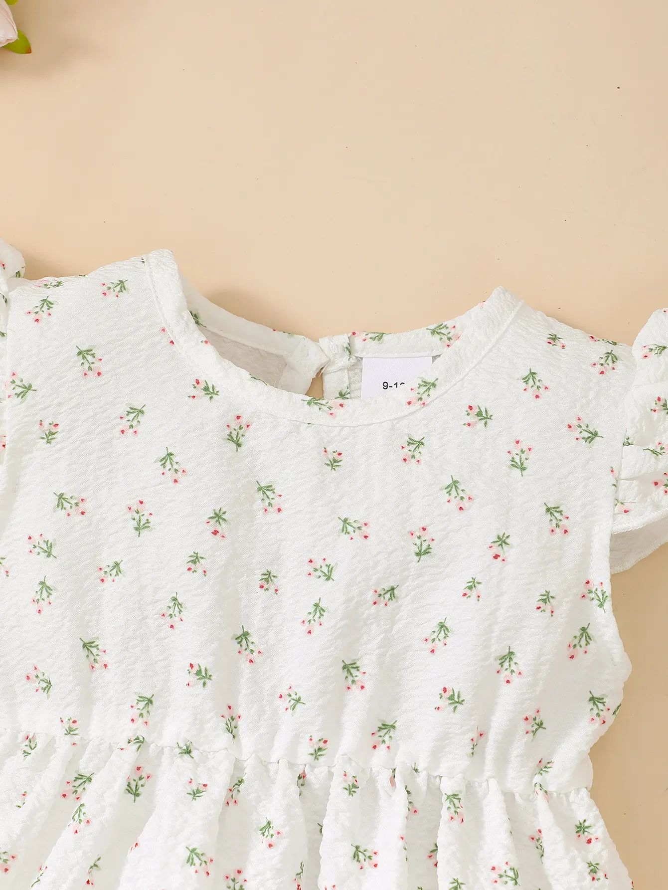 0-18 Months Baby Girl Small Floral Flying sleeves Bodysuit Cute Baby Girl Summer Comfortable Casual Romper  Baby Clothing