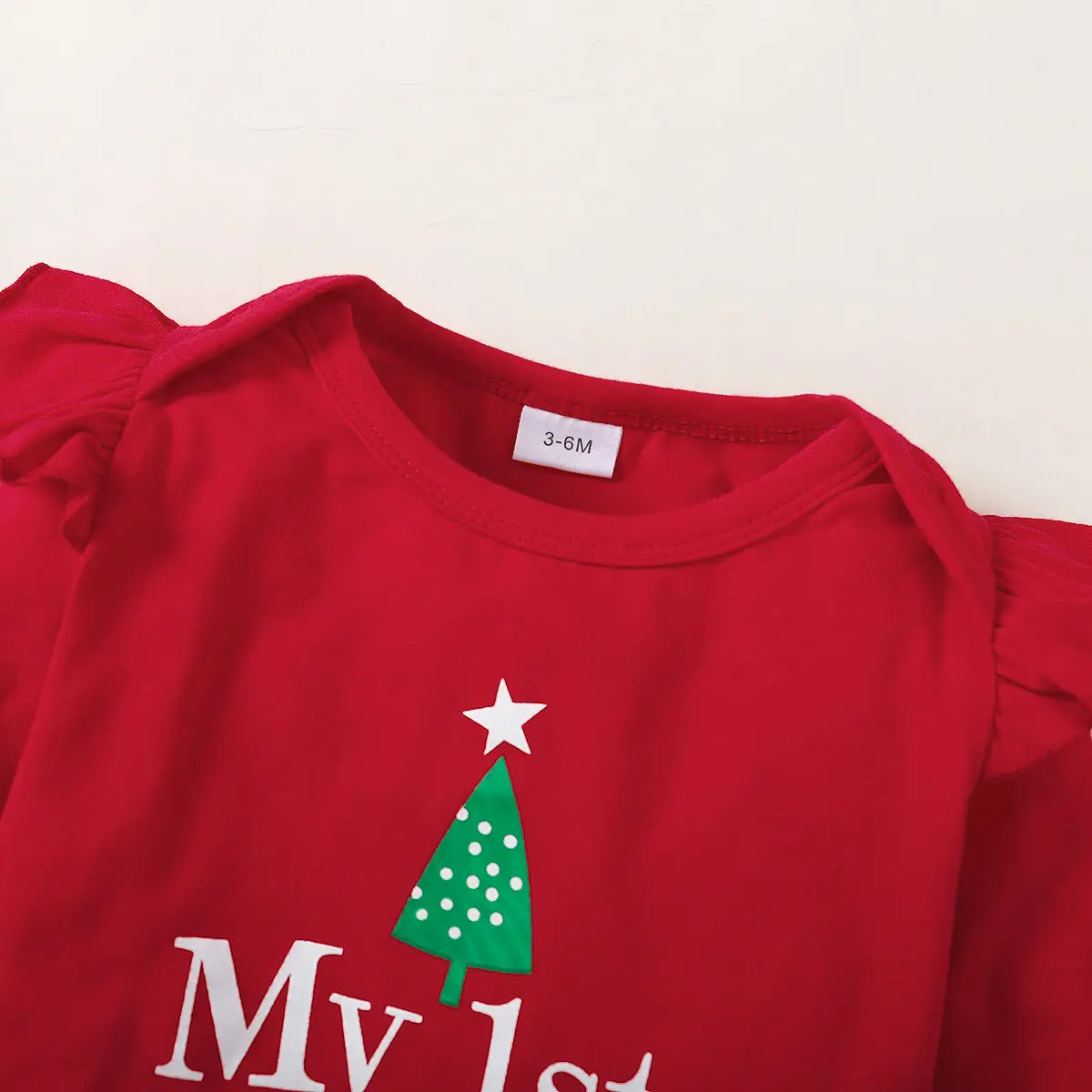3PC Christmas Set Letter Printed Long sleeved Bodysuit  Bow Checkered Pants+ headband Suitable 0-18 Months Baby Girl Holiday Set
