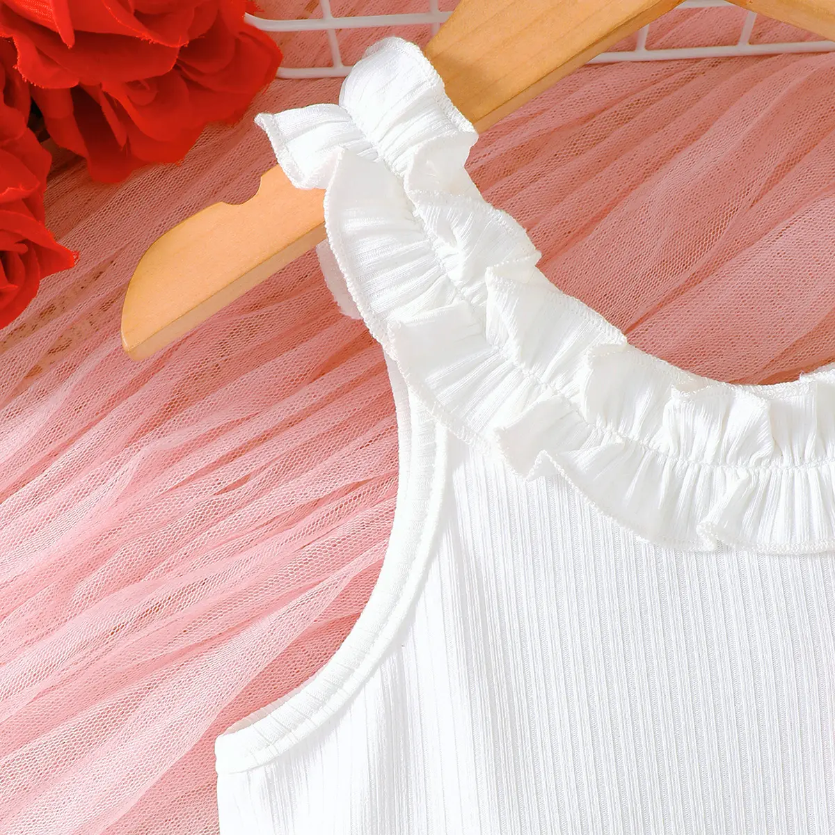 Kid Girls Summer Set Off Shoulder Bow Top Love the heart Printed Irregular Half Skirt Fashion Set Suitable for Girls Aged 4-7