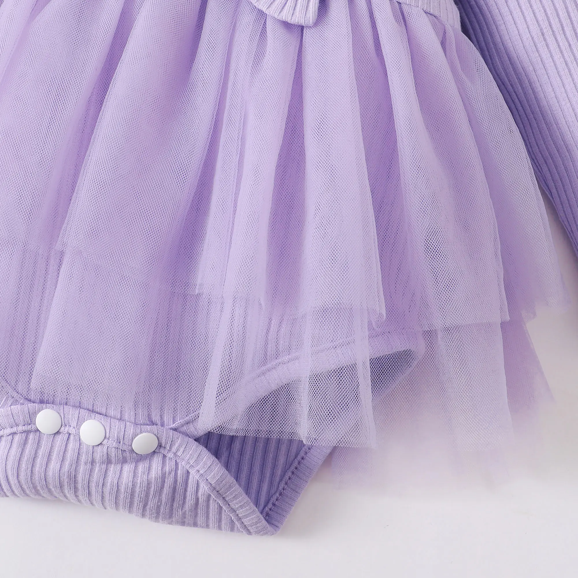 0-12 Months Newborn' Baby Girl Ruffle Bow Thin Gauze Long sleeved Jumpsuit Cute Baby Girl Spring autumn Fashionable Jumpsuit