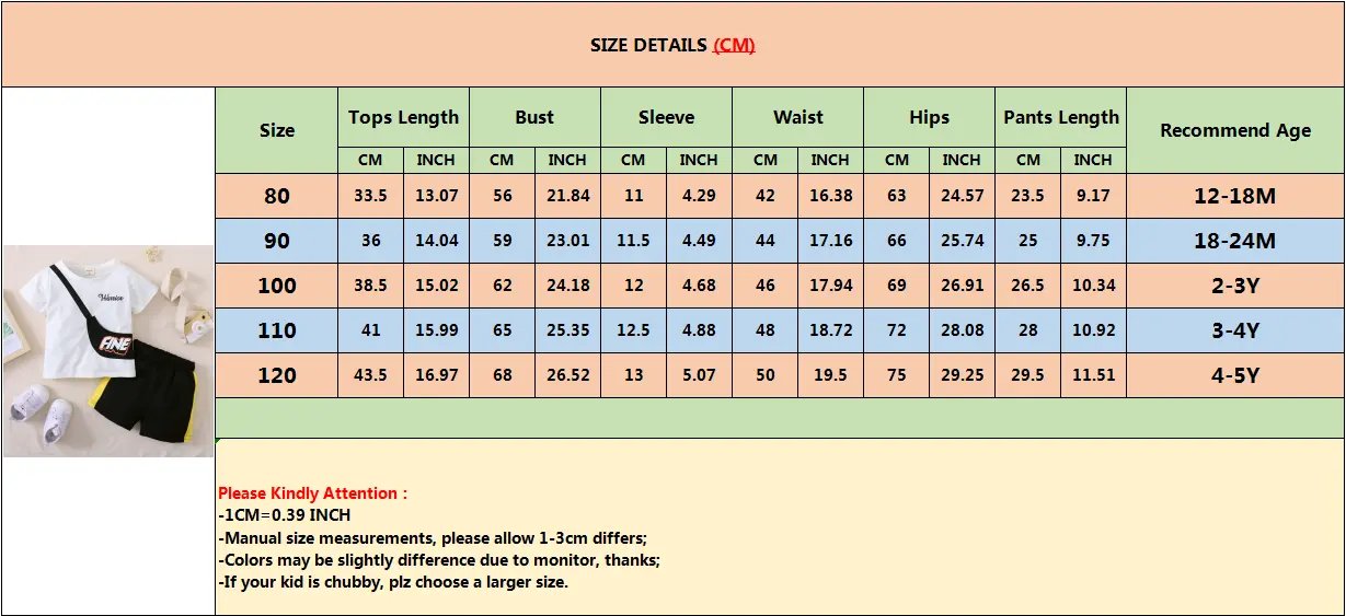 2PCS Summer Clothes Set Kid Boy Bag Print Short Sleeve Top+Color Block Shorts Fashion Daily Style Outfit for Child Boy 1-5 Years