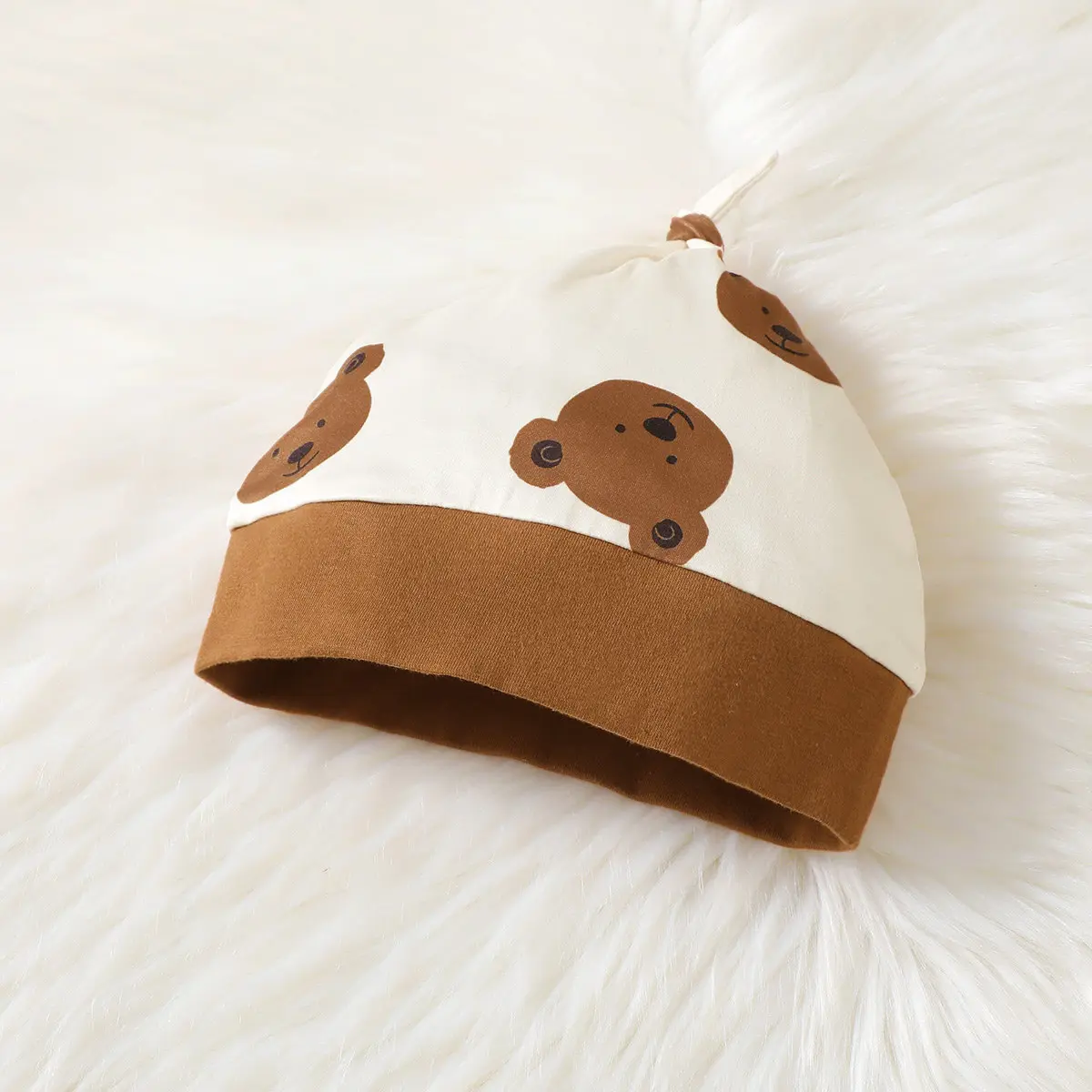 Newborn Bodysuit Baby Boy Cute Little Bear Pattern Long sleeved jumpsuit+Hat Suitable for 0-18 Month old Baby Crawling Clothes