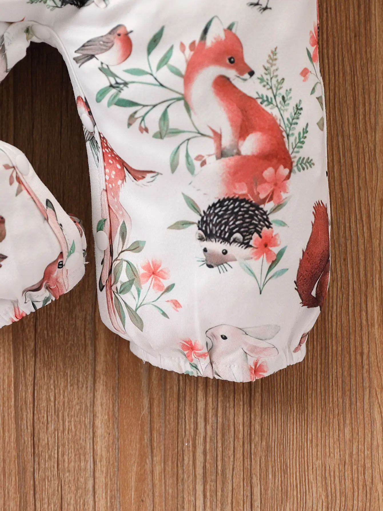 0-18 Months Newborn Baby Girl Jumpsuit Cute Cartoon Animal Print Jumpsuit+Headband 2Pcs Baby Girl spring Autumn Crawling Suit